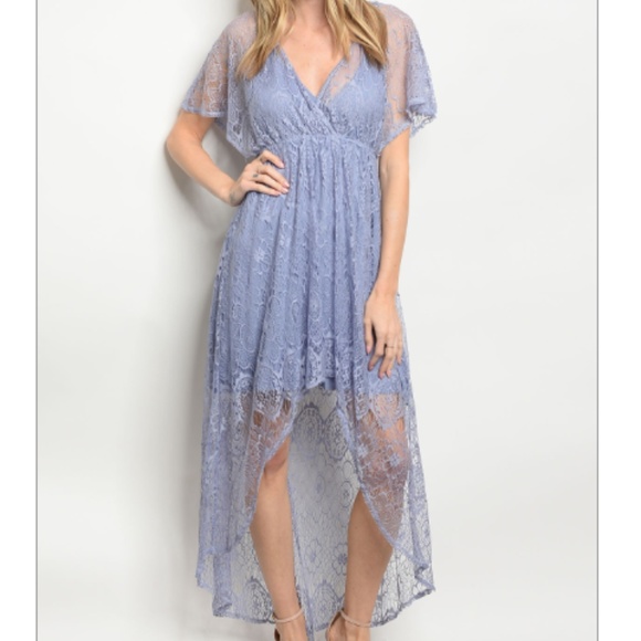 Lush Dresses & Skirts - ONE LEFT SZ S!! Violet Lace Overlay Maxi Dress